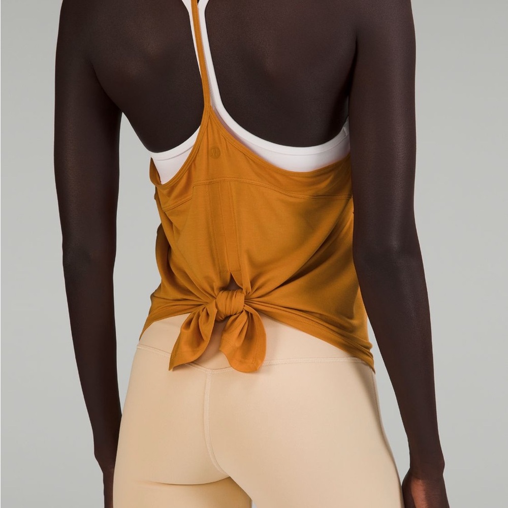 Lululemon NWT Modal-Silk Yoga Tank Top Orange Size 8